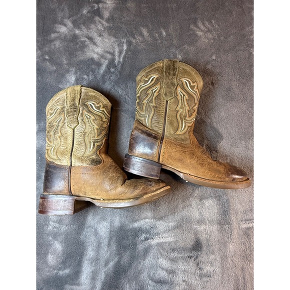 Old West Other - 13 boys Old West Kids Square Toe Cowboy Boots Brown Leather Western Style